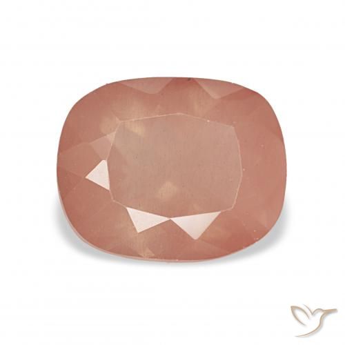 2.99ct Pinkish Peach アンデシン・ラブラドライト, クッション, 透明