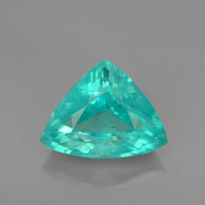 2.58カラットの天然ライトグリーンアパタイト（10.3×8.1 mm・トリリアント）