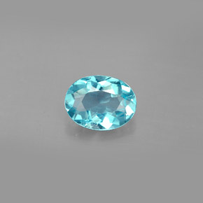 1.29カラットの天然ライトブルーアパタイト（8.1×6.2 mm・オーバルカット）