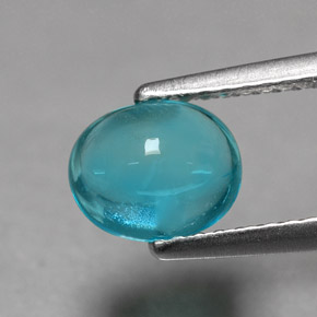 1.36カラットの天然ライトブルーアパタイト（7.3×6 mm・オーバルカット）