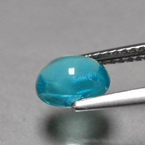 1.36カラットの天然ライトブルーアパタイト（7.3×6 mm・オーバルカット）