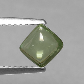 0.72カラットの天然グリーンアパタイト（5.5×5.3 mm・バゲット）