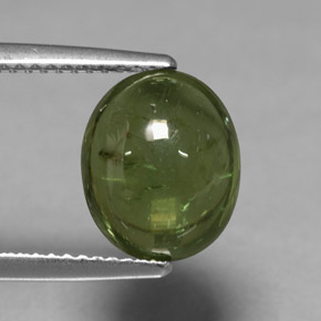 4.46カラットの天然グリーンアパタイト（10.5×8.8 mm・オーバルカット）