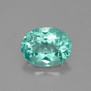 1.54カラットの天然グリーンアパタイト（8.3×6.4 mm・オーバルカット）