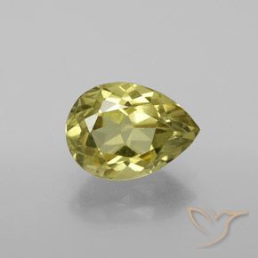2.55ct 天然 ミディアムイエロー アパタイト, 洋梨の形, VS