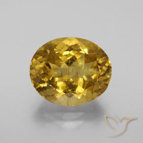 7.36ct 天然 茶色がかったゴールド アパタイト, 楕円形, VS-SI