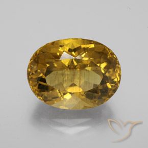 11.10ct 天然 ミディアムゴールド アパタイト, 楕円形, VS-SI