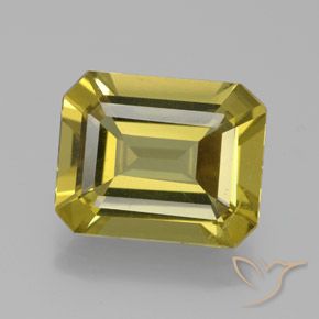 6.33ct 天然 茶色がかった黄色 アパタイト, エメラルドカット, VS