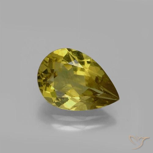 3.29ct 天然 アーシーゴールド アパタイト, 洋梨の形, VS