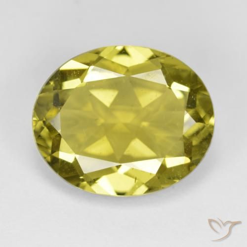 7.19ct 天然 ライトイエロー アパタイト, 楕円形, VS