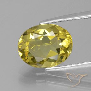 3.16ct 天然 ミディアムイエロー アパタイト, 楕円形, VS