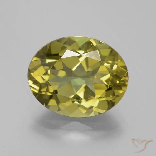 8.34ct 天然 ミディアムイエロー アパタイト, 楕円形, VS
