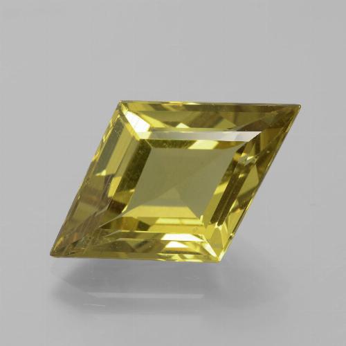 6.89カラットの天然茶色がかった黄色アパタイト（18.8×12.2 mm・ファンシーシェイプ）
