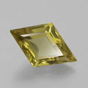 6.89カラットの天然茶色がかった黄色アパタイト（18.8×12.2 mm・ファンシーシェイプ）