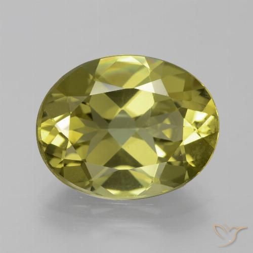 7.34ct 天然 ミディアムイエロー アパタイト, 楕円形, VS