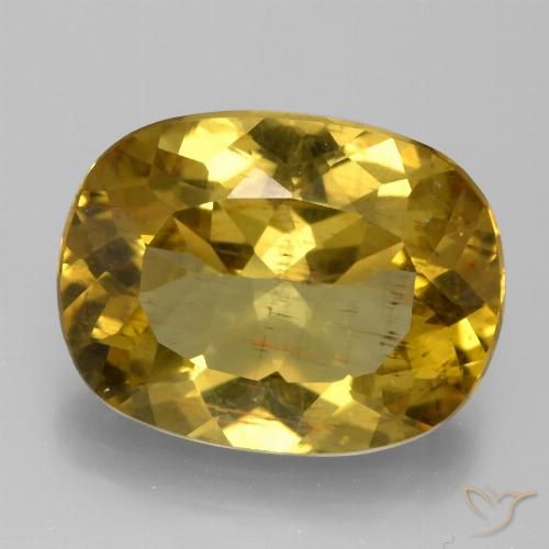 7.92ct 天然 ゴールドブラウン アパタイト, クッション, VS-SI