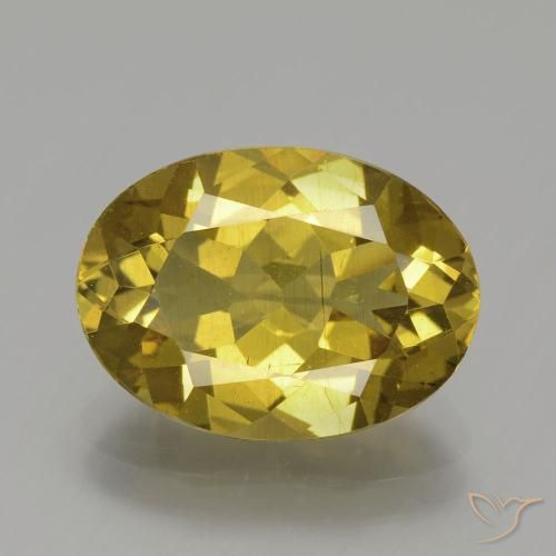 5.18ct 天然 ゴールド アパタイト, 楕円形, VS-SI