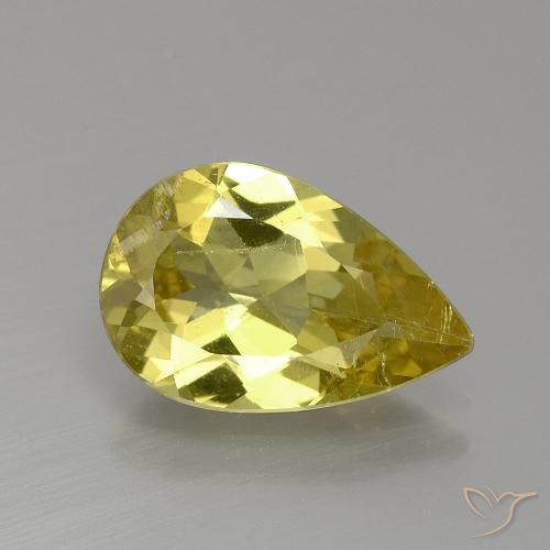 2.97ct 天然 深い黄色 アパタイト, 洋梨の形, VS-SI