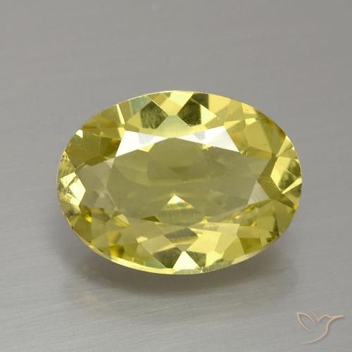 2.91ct 天然 ミディアム薄いイエロー アパタイト, 楕円形, VS
