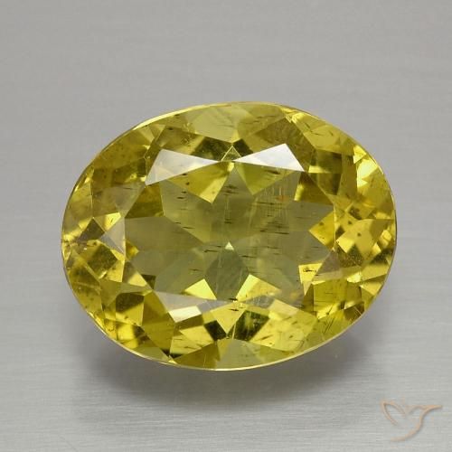 4.54ct 天然 深い黄色 アパタイト, 楕円形, VS-SI