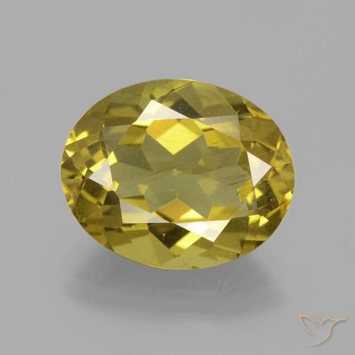 5.95ct 天然 秋の黄色 アパタイト, 楕円形, VS