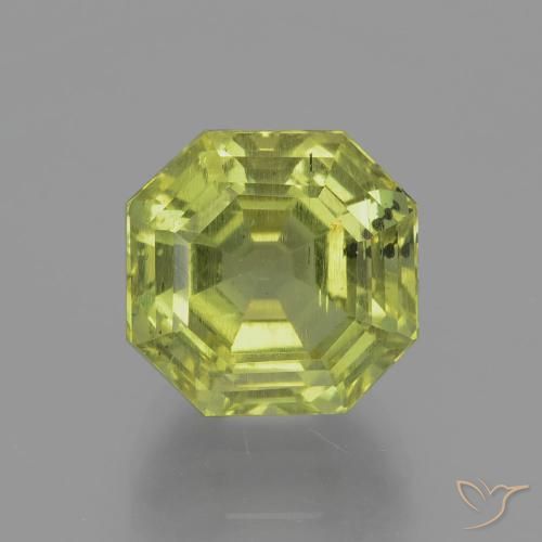 8.10ct 天然 黄みがかったグリーン アパタイト, 八角形 / エメラルド  