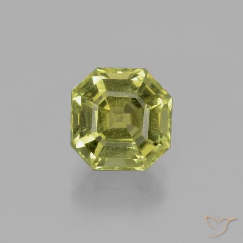 2.61ct 天然 ウォームフォレストグリーン アパタイト, エメラルドカット, VS