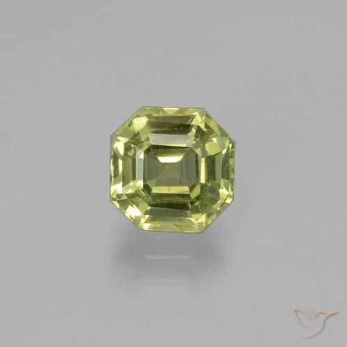 1.64ct 天然 黄みがかったグリーン アパタイト, エメラルドカット, VS