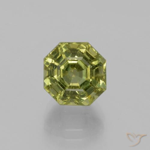 4.35ct 天然 Medium Light Green アパタイト, エメラルドカット, VS