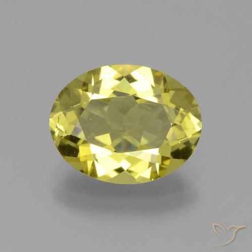 3.12ct 天然 ミディアムイエロー アパタイト, 楕円形, VS