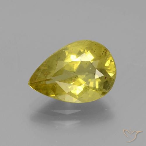 2.91ct 天然 深い黄色 アパタイト, 洋梨の形, VS