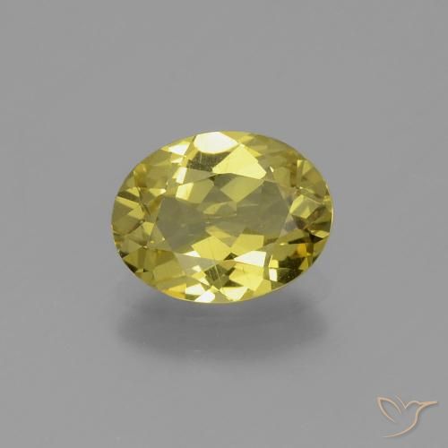 1.46ct 天然 ミディアムイエロー アパタイト, 楕円形, VS