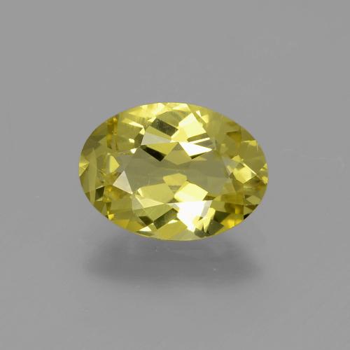 1.80カラットの天然ミディアムイエローアパタイト（9.6×7 mm・オーバルカット）