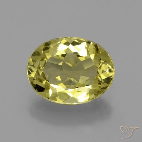 3.49ct 天然 ミディアムイエロー アパタイト, 楕円形, VS