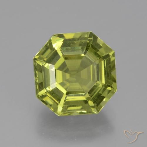 5.01ct 天然 Medium Light Green アパタイト, エメラルドカット, VS