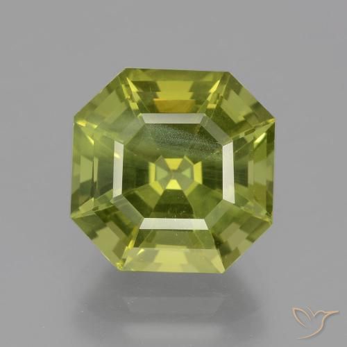 6.64ct 天然 薄いアーシーグリーン アパタイト, エメラルドカット, VS