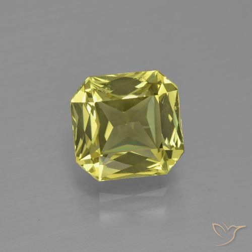2.14ct 天然 ミディアムイエロー アパタイト, エメラルドカット, VVS-VS