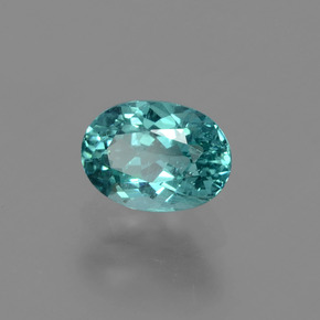 1.35カラットの天然ブルーグリーンアパタイト（7.8×5.6 mm・オーバルカット）