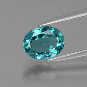 1.40カラットの天然グリーンブルーアパタイト（8.4×6.6 mm・オーバルカット）
