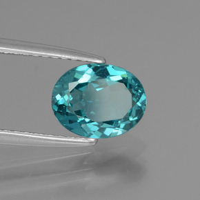 1.40カラットの天然グリーンブルーアパタイト（8.4×6.6 mm・オーバルカット）