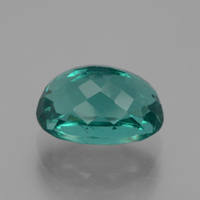 6.56カラットの天然ブルーグリーンアパタイト（12.5×8.9 mm・オーバルカット）