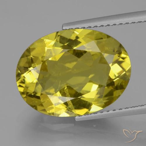 8.52ct 天然 深い黄色 アパタイト, 楕円形, VS-SI