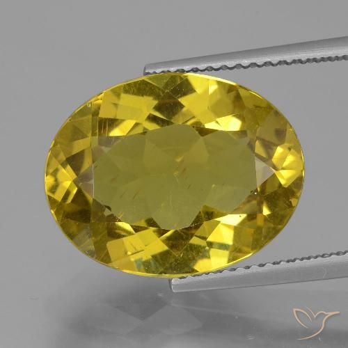 7.88ct 天然 ディジョンイエロー アパタイト, 楕円形, VS