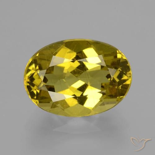 6.93ct 天然 深い黄色 アパタイト, 楕円形, VS