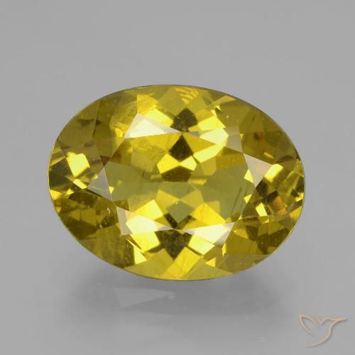 8.20ct 天然 秋の黄色 アパタイト, 楕円形, VS-SI