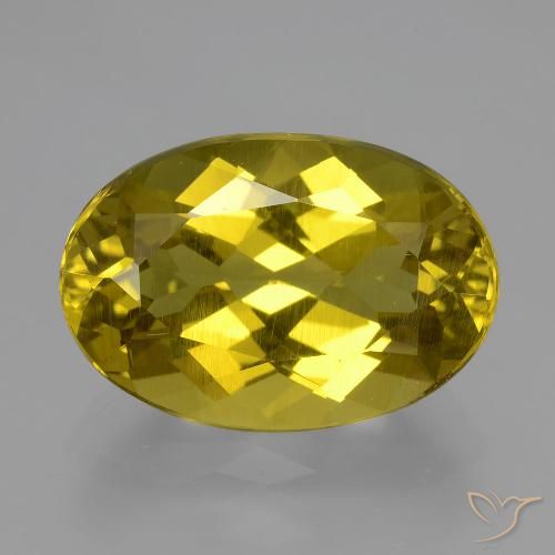 9.00ct 天然 茶色がかった黄色 アパタイト, 楕円形, VS