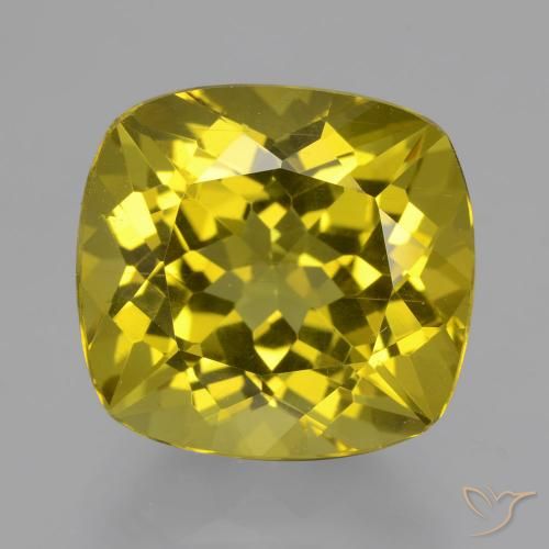 13.71ct 天然 黄色がかったゴールド アパタイト, クッション, VS