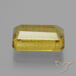 8.59カラットの天然秋の黄色アパタイト、八角形 / エメラルドカット、VS