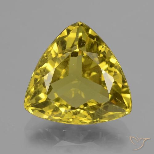 8.95ct 天然 秋の黄色 アパタイト, トリリオン, VS
