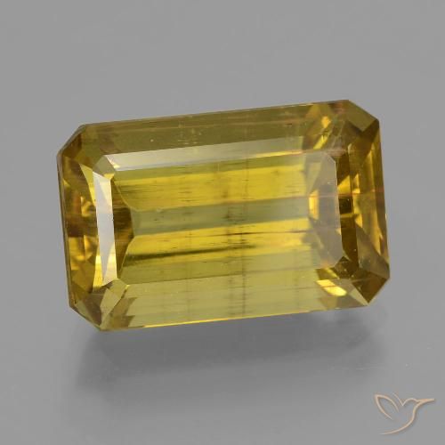 12.73ct 天然 ディジョンイエロー アパタイト, エメラルドカット, VS